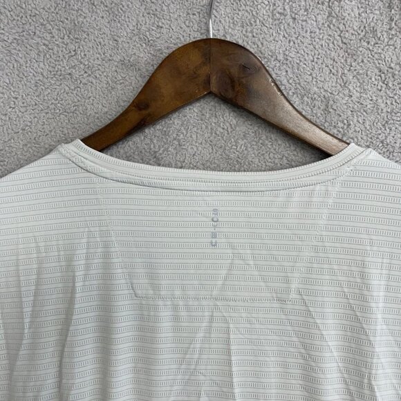 NWOT Soybu Men's XXL Light Gray Stripped Short Sleeve Crew Neck Active Shirt - Picture 8 of 9